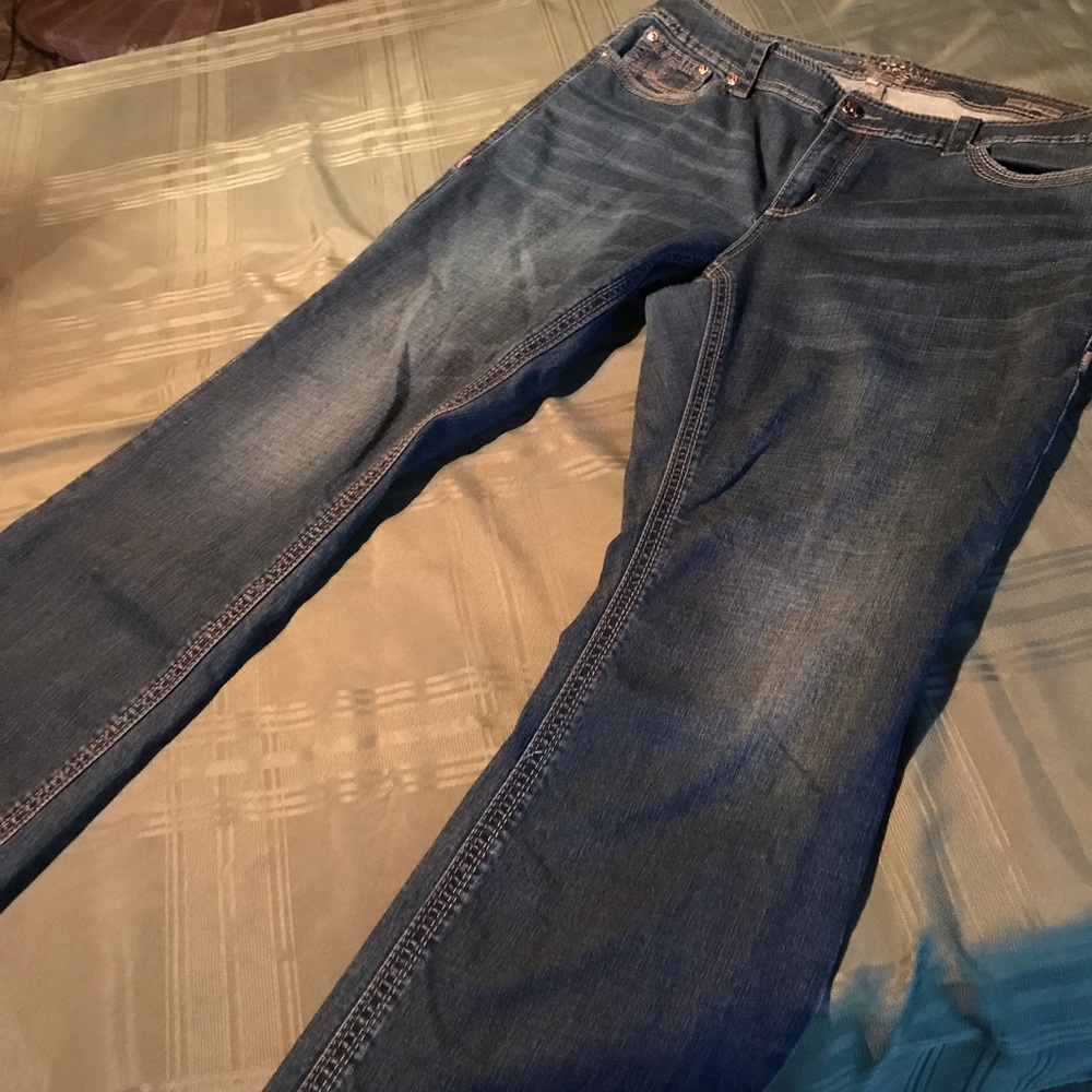 Plus size denim jeans